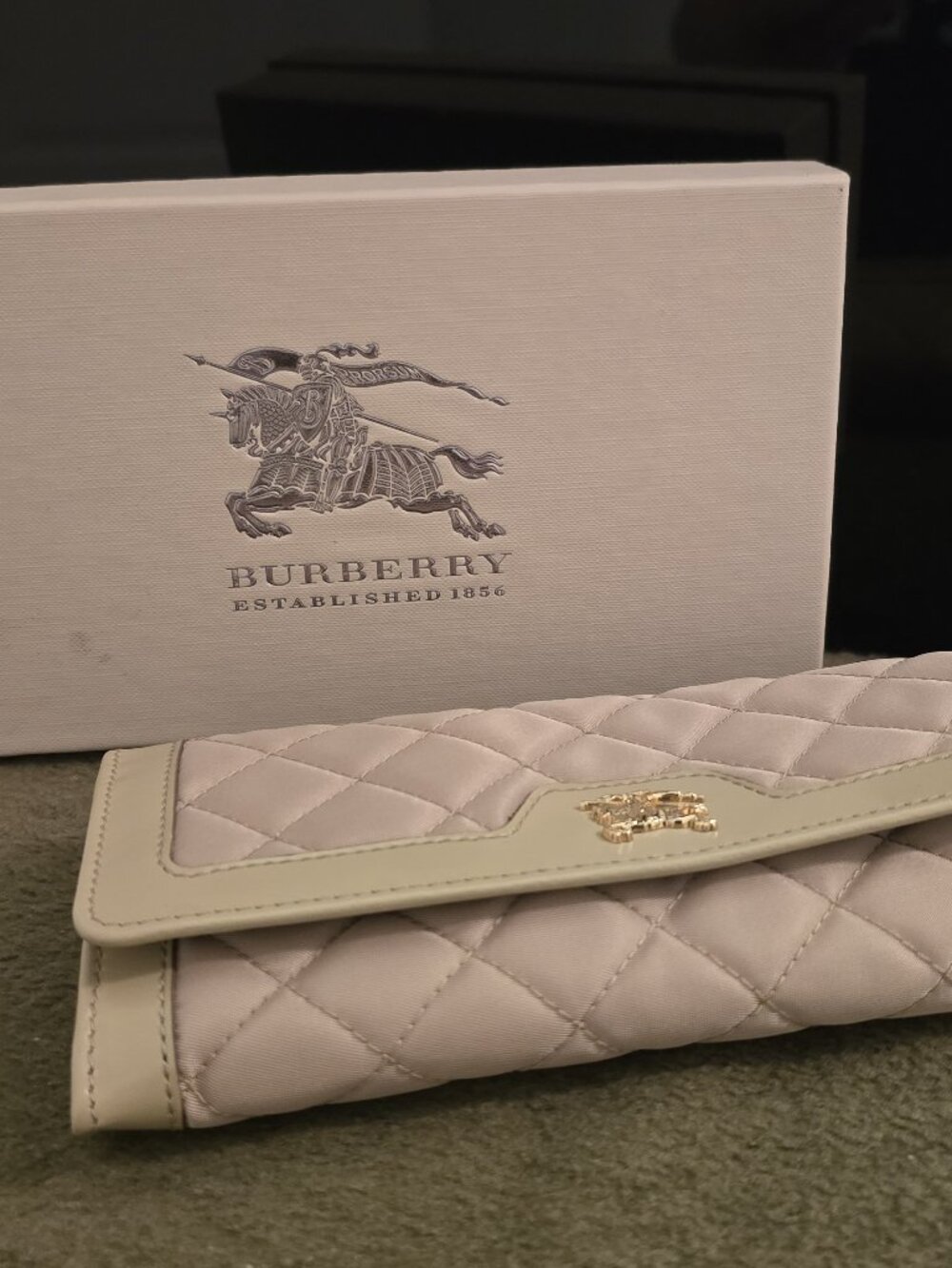 Burberry Quilted Leather Long Wallet